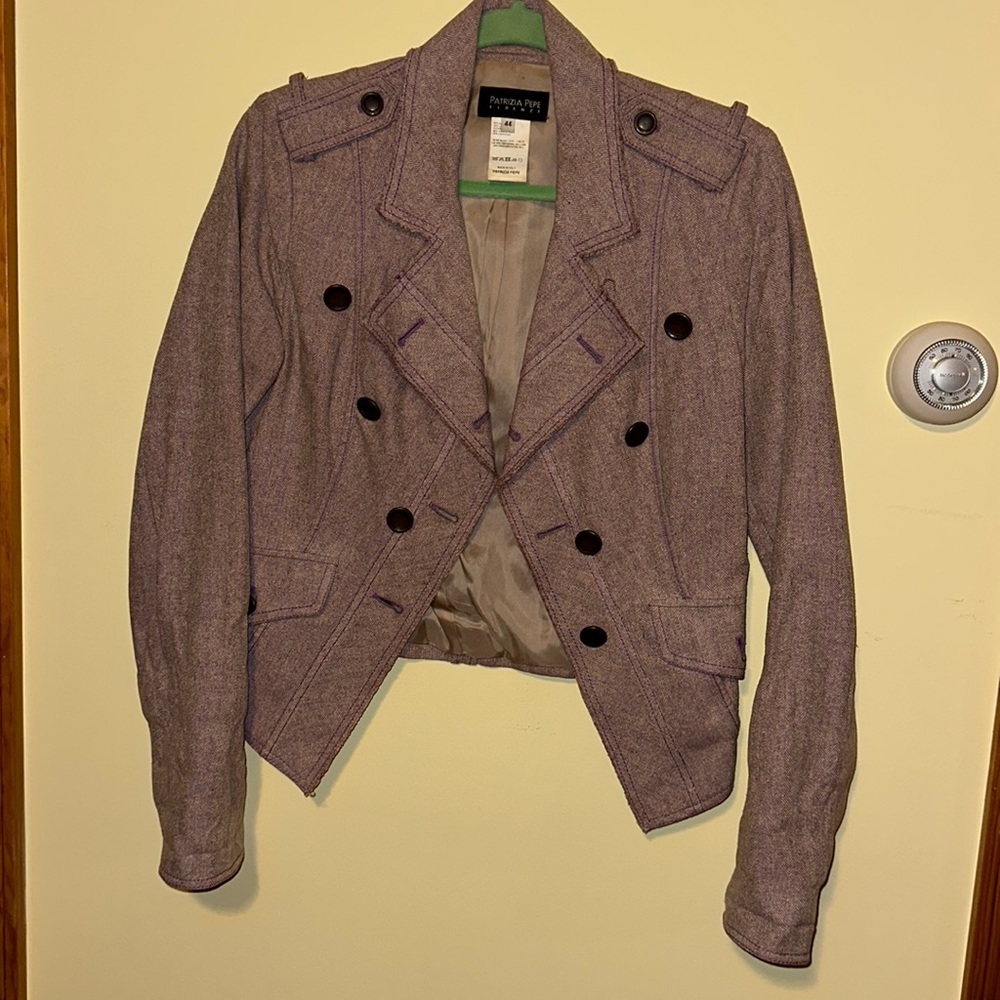 Silk Blazer Made in Italy size 44 Purple